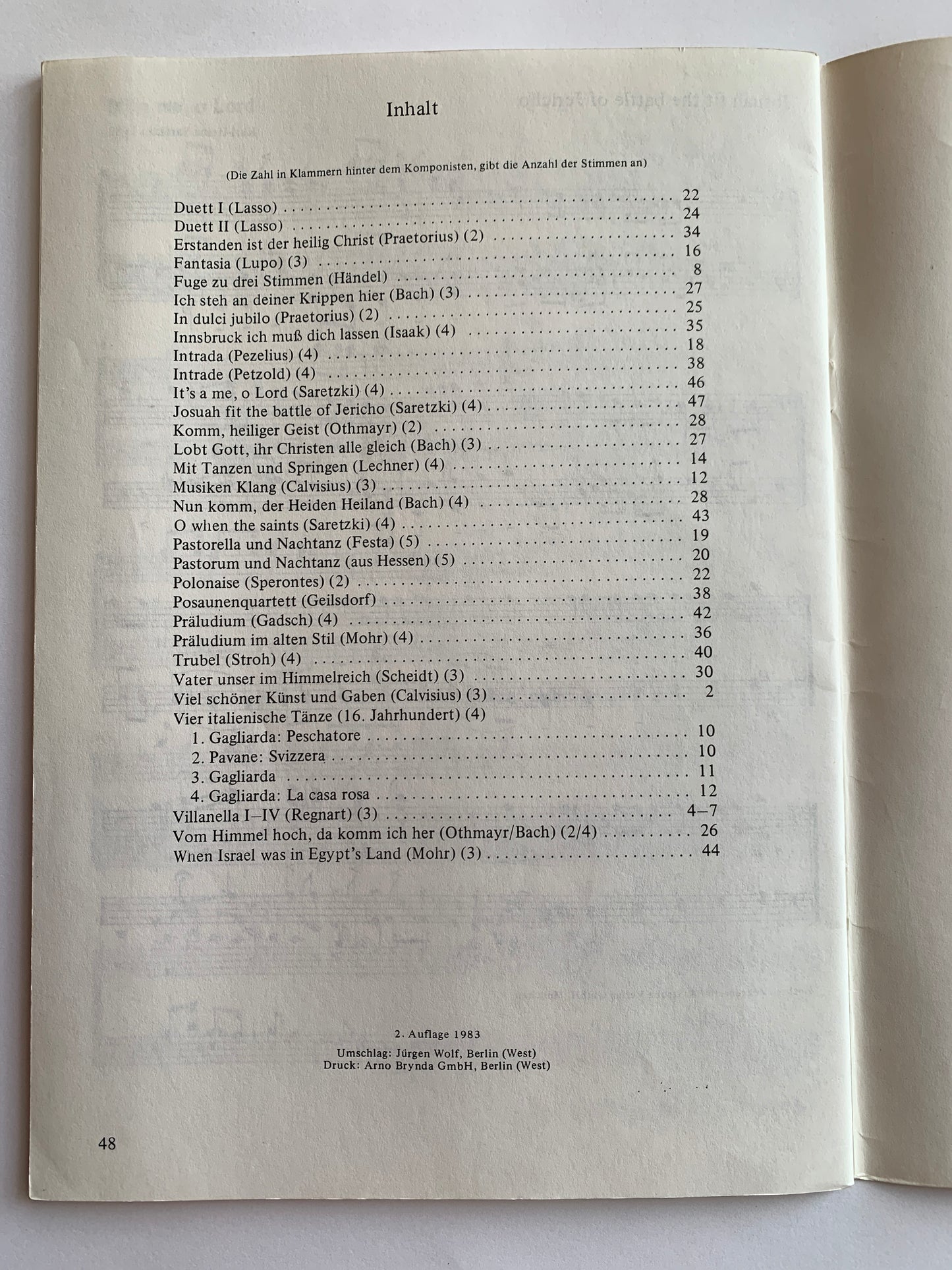 Viel Schöner Künst und Gaben • Bläsermusiken für tiefe Imstrumente, Strube 2017