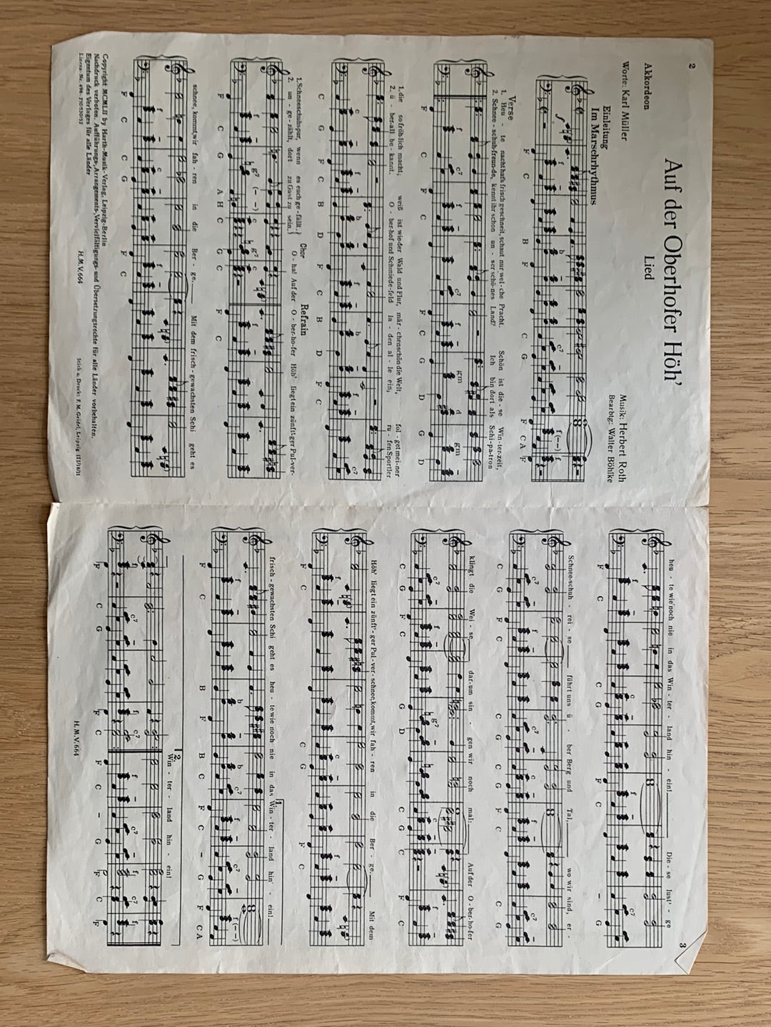 Auf der Oberhofer Höh'n (Akkordeon)