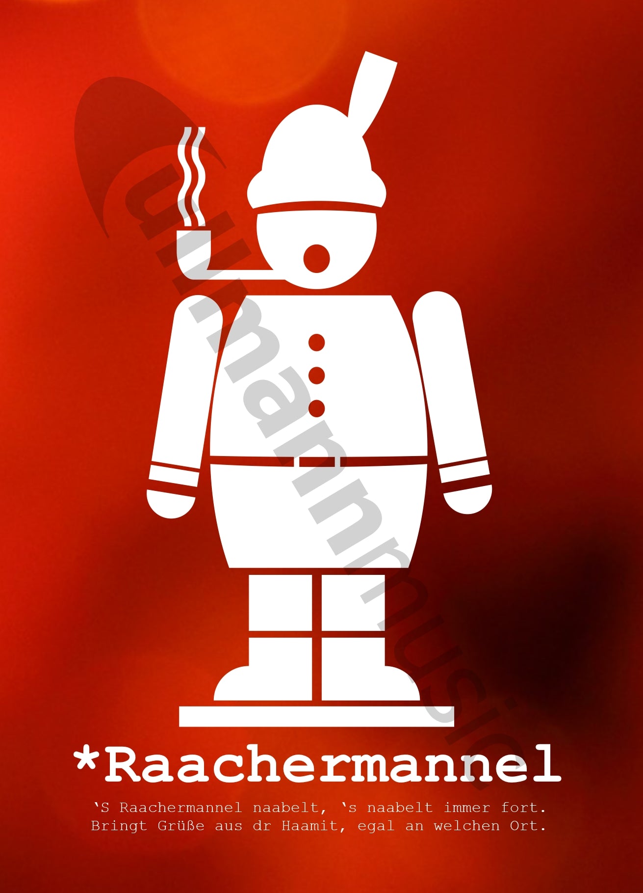 "Raachermannel" - Postkarte