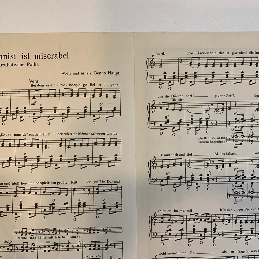 Unser Pianist ist miserabel