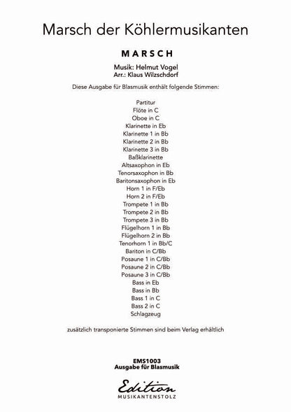 Marsch der Köhlermusikanten