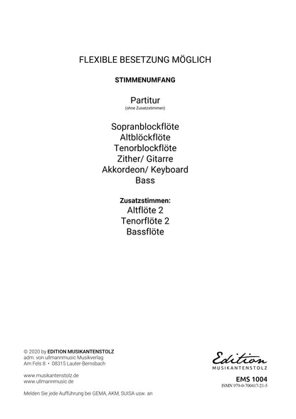 Pastorale - ländliche Musik für VolksmusikCombo