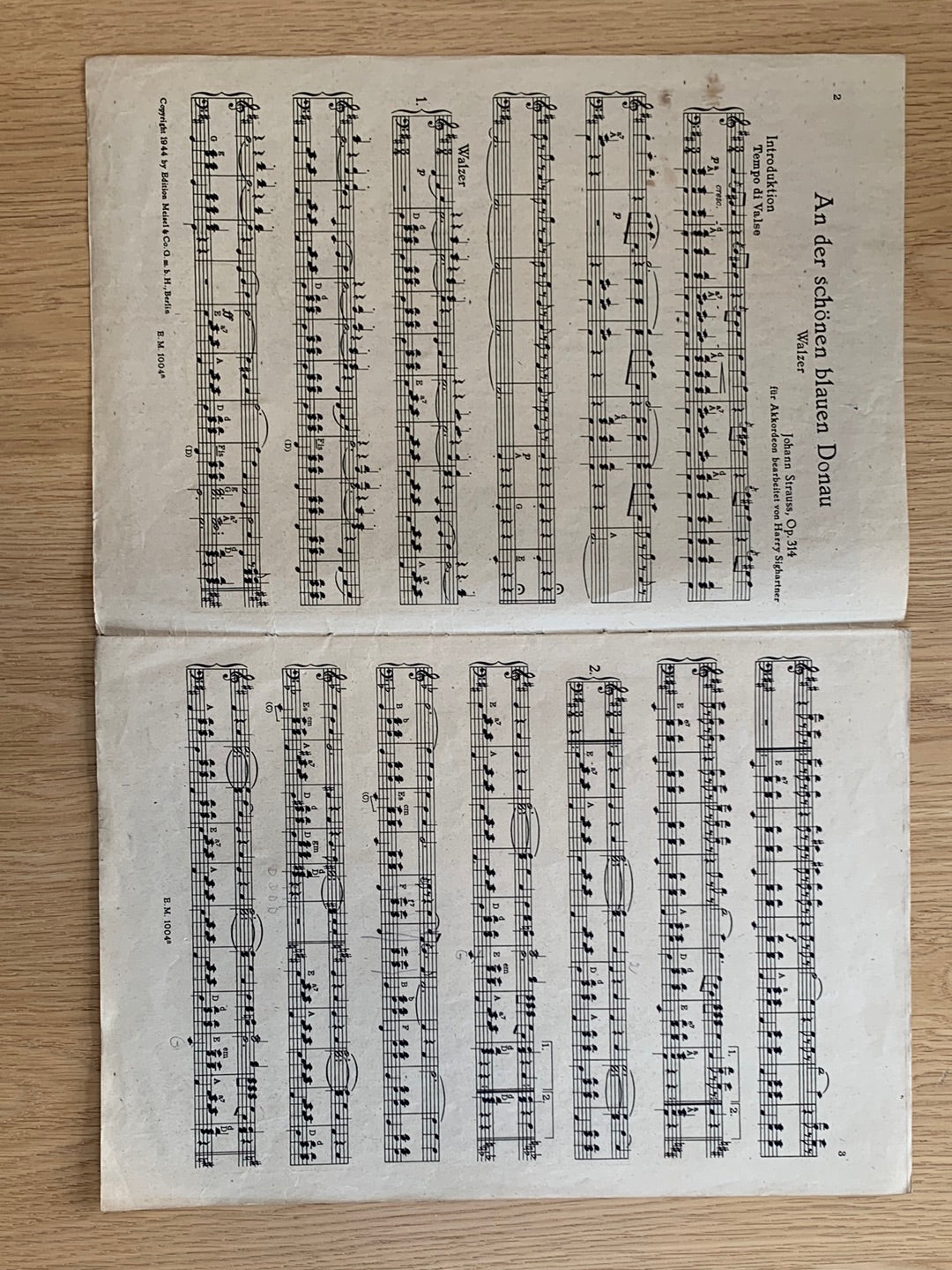 15 Walzer von Johann Strauss (Akkordeon)