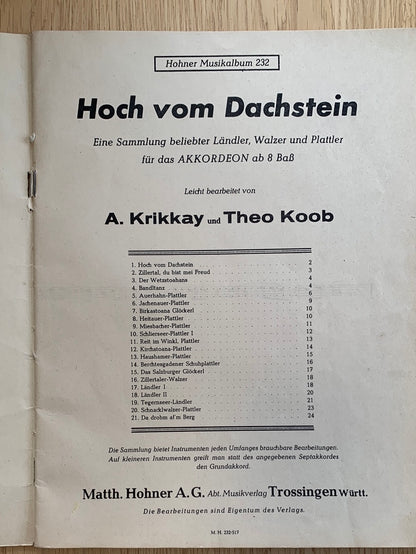 Hoch vom Dachstein (Akkordeon)