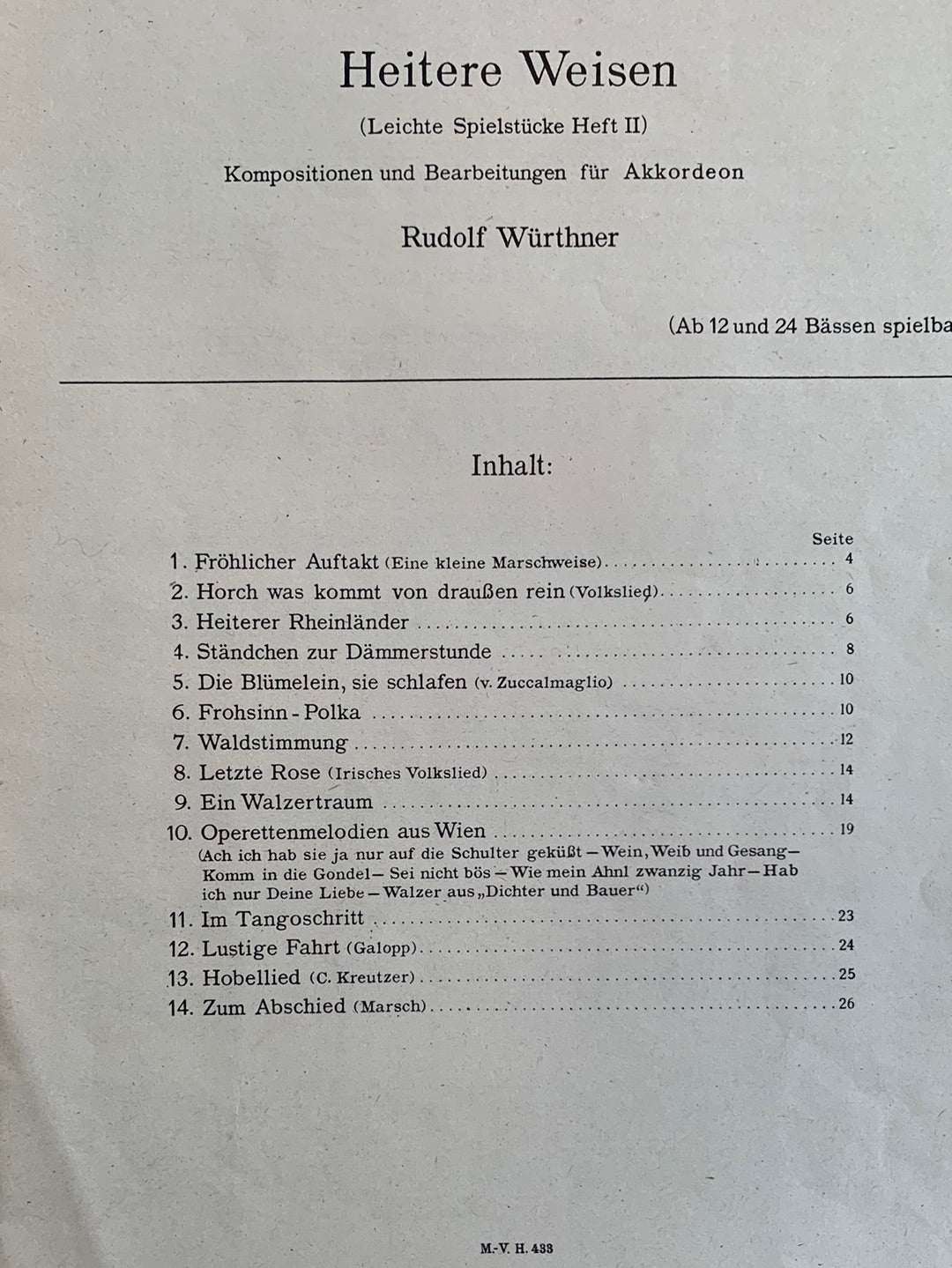 Heitere Weisen - für Akkordeon