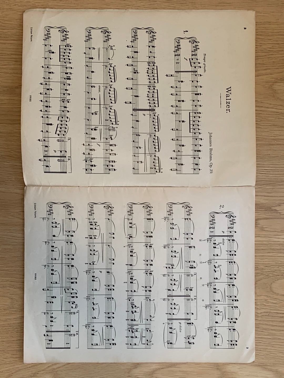 Brahms - Walzer Op.39 (Klavier zu 2 Händen)