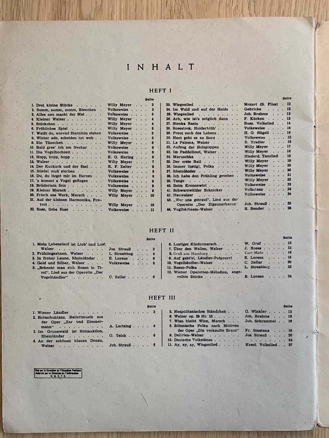 Mein erstes Akkordeon- Buch (leicht gesetzt) Heft III